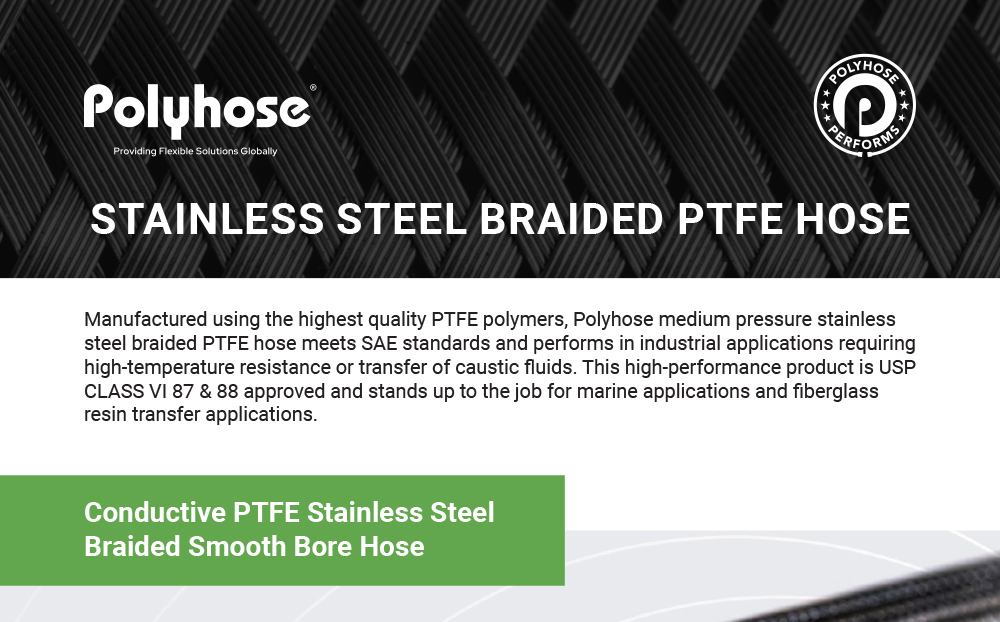 Stainless Steel Braided PTFE Hose Sales Sheet
